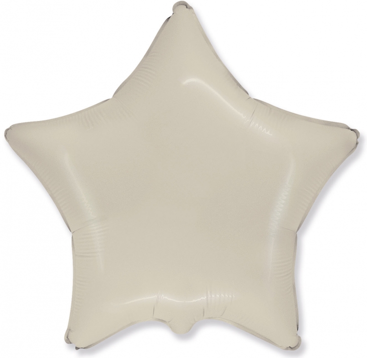 Шар Звезда, Кремовый, Сатин (в упаковке) 
