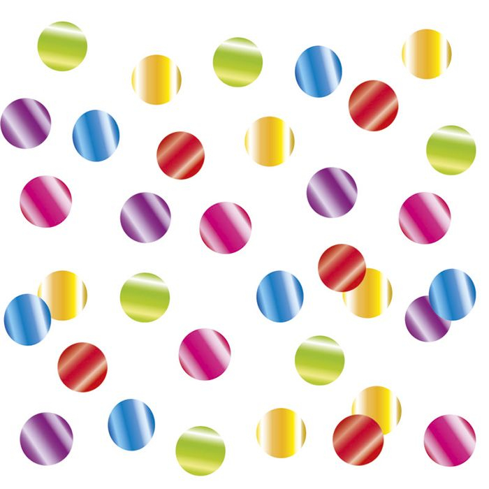 Конфетти "Круги" Фольгированное, Ассорти